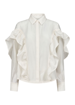 Molly skjorte with frill Jet Stream Copenhagen Muse 